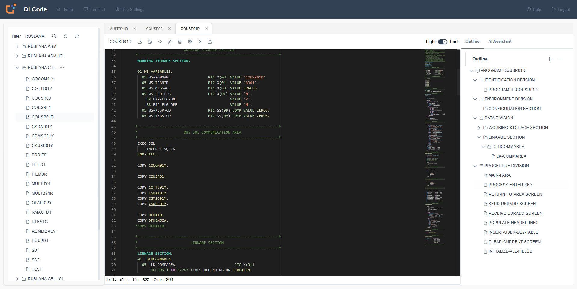 OpenLegacy Code - AI-Powered Legacy Code Editor and Compiler